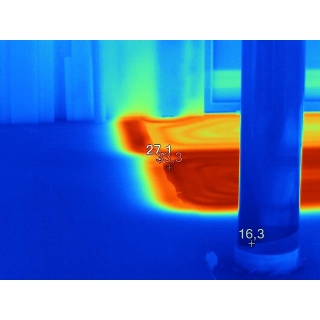 Podlahové vytápění pod termokamerou