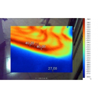 Podlahové topení pod termokamerou